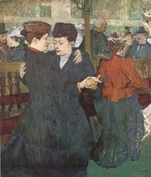 Henri de toulouse-lautrec Two Women Dancing at the Moulin Rouge (mk09) china oil painting image
